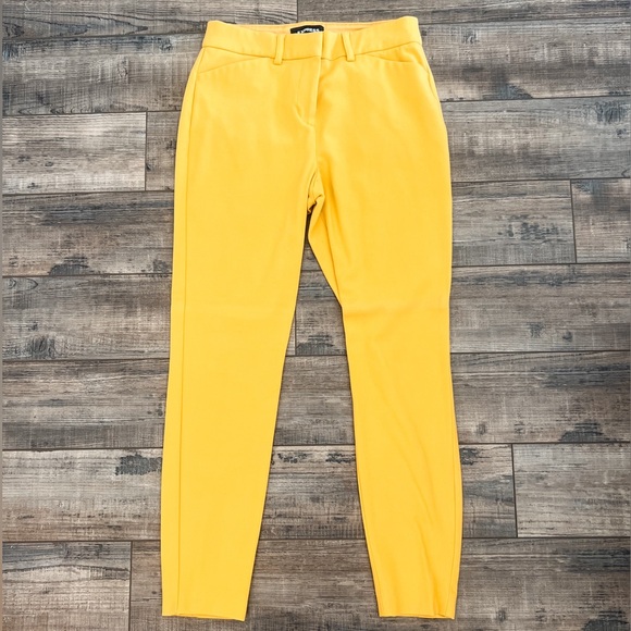Express - Skinny Midrise Stretch Slack/Dress Pant - Yellow - Size 0Short - Picture 1 of 3